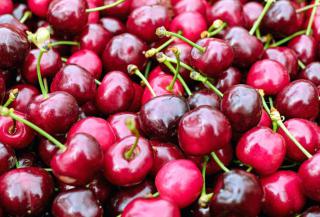 Cherries of the bigarreau variety are darker in color.