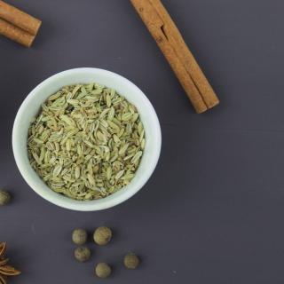 Aniseed seeds offered after a meal.