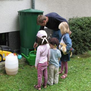 Rainwater collecting helps stay at home while gardening