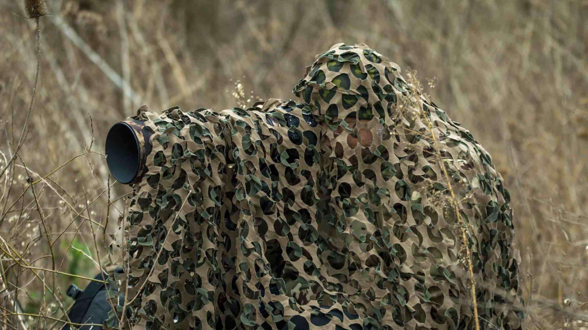 Photographer with camouflage.