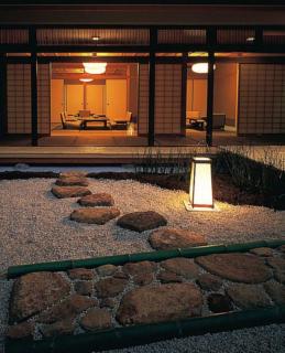 Zen rock garden in Japan, private house