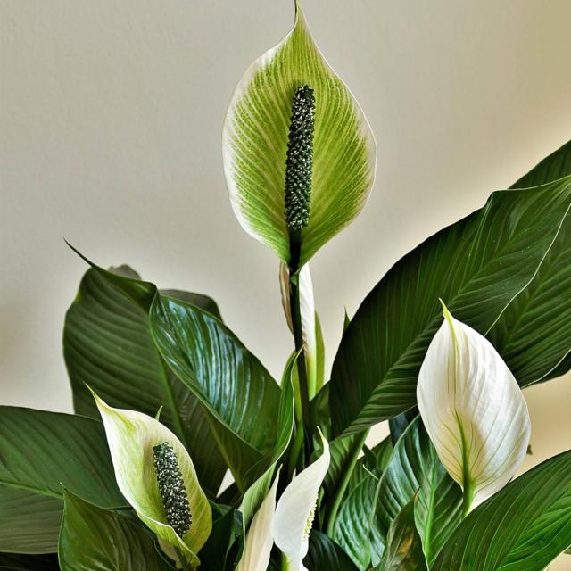 In a bathroom, a peace lily will bloom for a long time