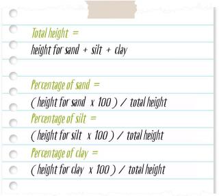 Math computations to determine soil type