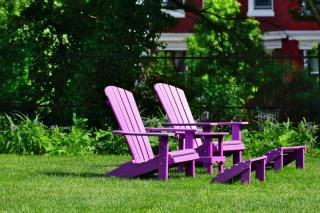 Relaxing chairs, bright purple