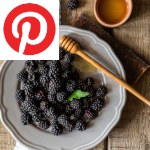 Picture related to Health benefits of blackberry overlaid with the Pinterest logo.