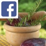 Picture related to Eggplant health benefits overlaid with the Facebook logo.