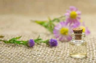 Essential oil with hyssop and other flowers