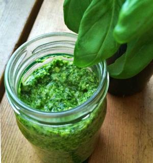 In cooking, grand vert basil is supreme, here in a pot