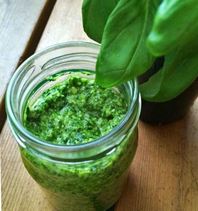 In cooking, grand vert basil is supreme, here in a pot