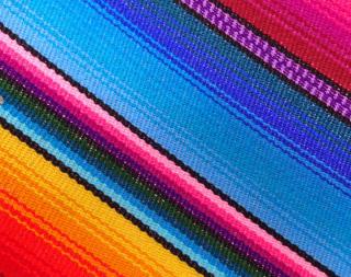 Bright colors of the cloth of a comfortable hammock