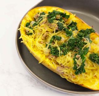 spaghetti squash cooking