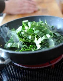 Cooking with spinach