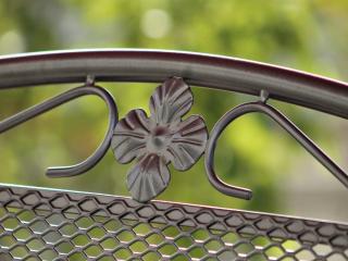 Modern wrought iron garden chair