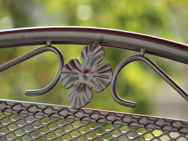 Modern wrought iron garden chair