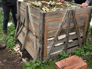 Convert a composter into a root vegetable storage silo