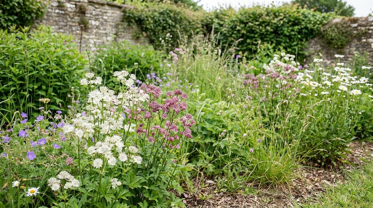 Astrantia major in the garden