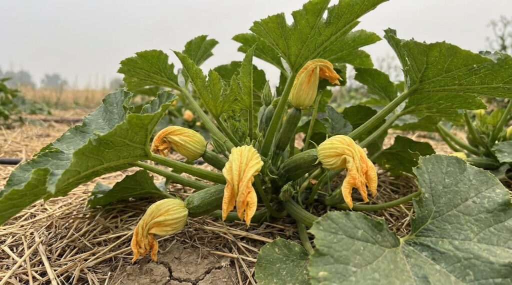 Courgette Collapse in July Heat: Why They Stop Flowering and How to Revive
