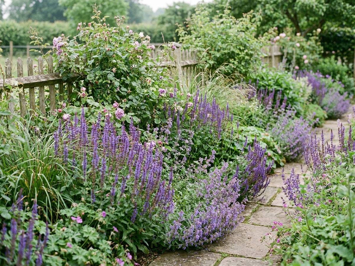 Salvia nemorosa in the garden