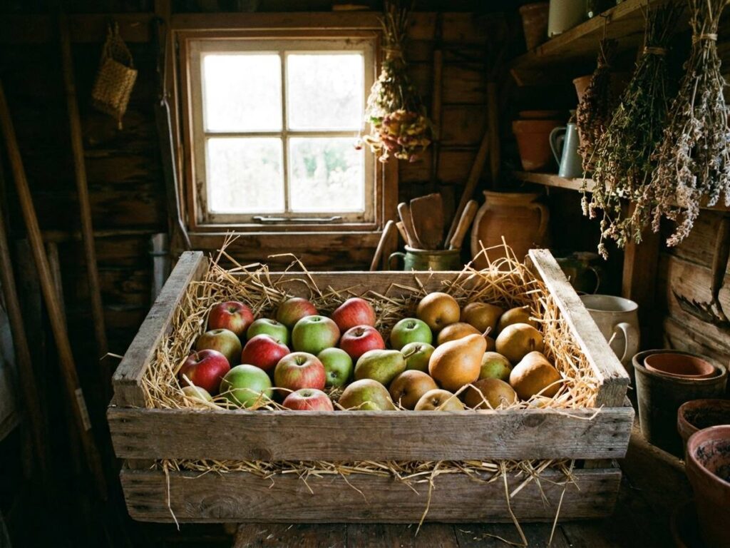 Store Apple and Pear Crops the Traditional Way for Winter Eating