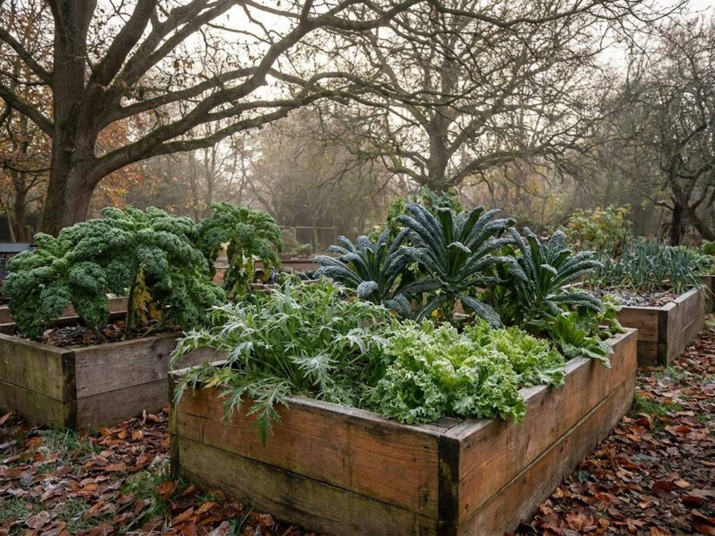 Growing winter greens in deep shade: one gardener's unexpected success